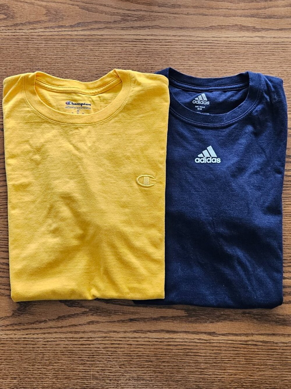Adidas & Champion T‑Shirt Bundle ● Men's Size Medium ● Navy + Yellow